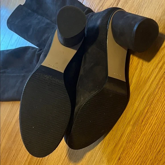 Stuart Weitzman Eloise Asphalt Suede Heeled Boots - Picture 10 of 15